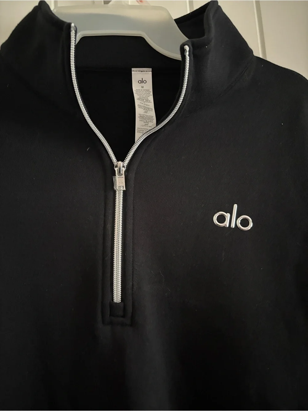 ALO Accolade 1/4 Zip Pullover with Silver Logo - Picture 6 of 10